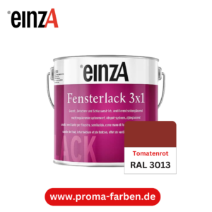 EinzA 3×1 Fensterlack RAL 3013 Tomatenrot