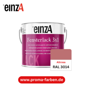 EinzA 3×1 Fensterlack RAL 3014 Altrosa