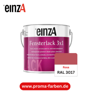 EinzA 3×1 Fensterlack RAL 3017 Rosa
