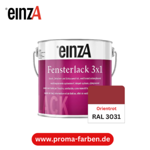 EinzA 3×1 Fensterlack RAL 3031 Orientrot