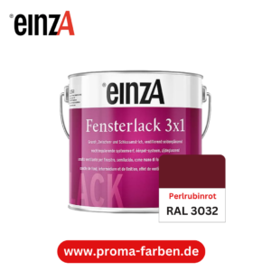 EinzA 3×1 Fensterlack RAL 3032 Perlrubinrot