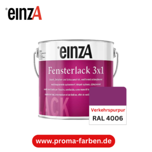 EinzA 3×1 Fensterlack RAL 4006 Verkehrspurpur