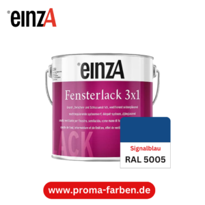 EinzA 3×1 Fensterlack RAL 5005 Signalblau