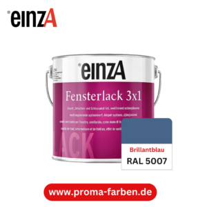 EinzA 3×1 Fensterlack RAL 5007 Brillantblau