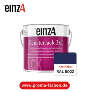 EinzA 3×1 Fensterlack RAL 5022 Nachtblau