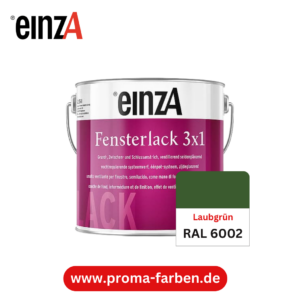 EinzA 3×1 Fensterlack RAL 6002 Laubgrün