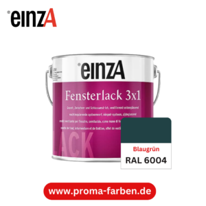 EinzA 3×1 Fensterlack RAL 6004 Blaugrün