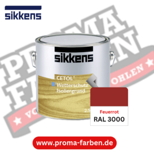 Sikkens Cetol Wetterschutzfarbe RAL 3000 Feuerrot online bestellen bei ProMa Farben