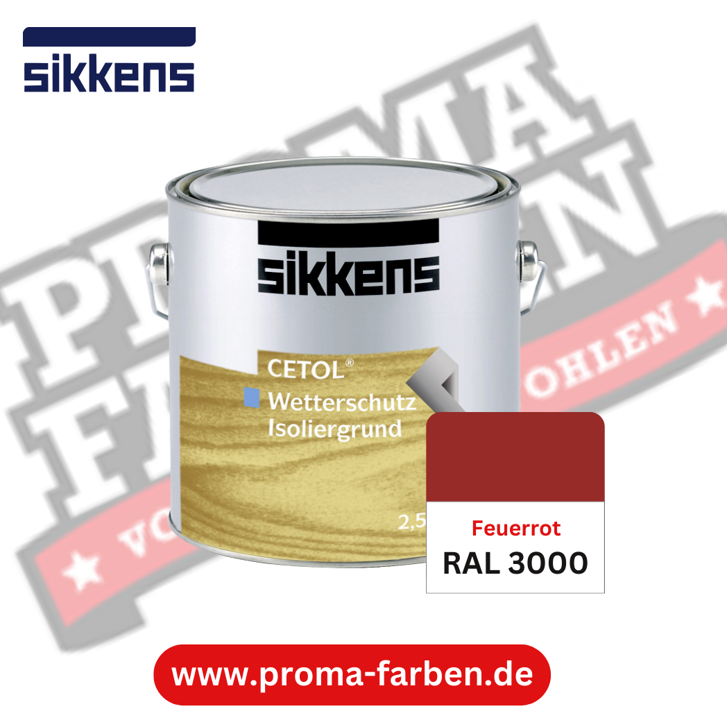 Sikkens Cetol Wetterschutzfarbe RAL 3000 Feuerrot Sikkens Cetol Wetterschutzfarbe RAL 3000 Feuerrot