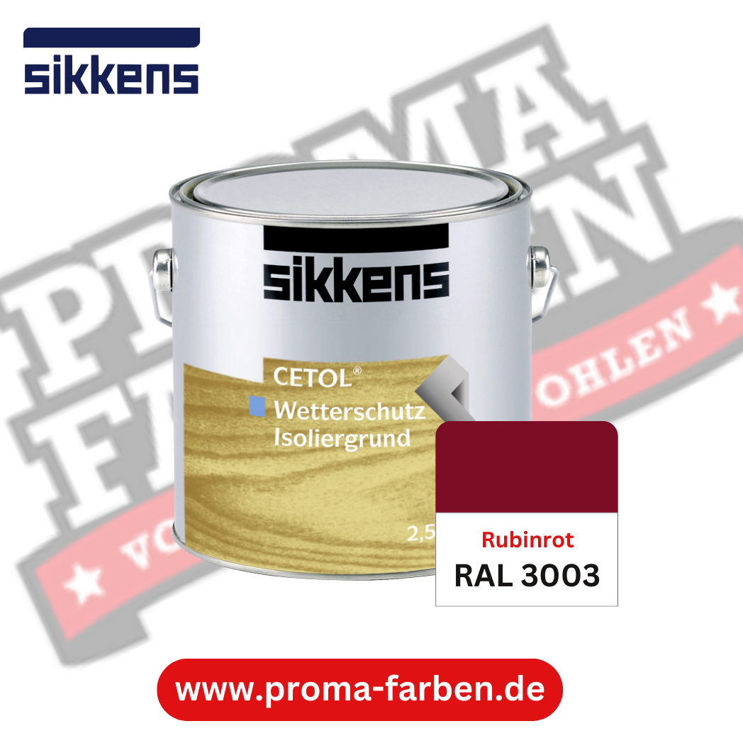 Sikkens Cetol Wetterschutzfarbe RAL 3003 Rubinrot Sikkens Cetol Wetterschutzfarbe RAL 3003 Rubinrot
