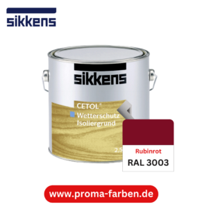 Sikkens Cetol Wetterschutzfarbe RAL 3003 Rubinrot – Bild 2