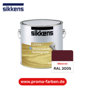 Sikkens Cetol Wetterschutzfarbe RAL 3005 Weinrot