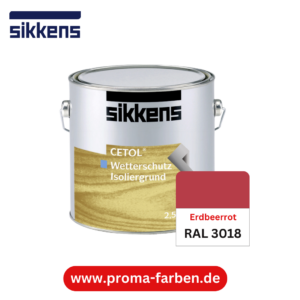 Sikkens Cetol Wetterschutzfarbe RAL 3018 Erdbeerrot
