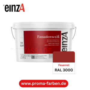 einzA Fassadenfarbe RAL 3000 Feuerrot