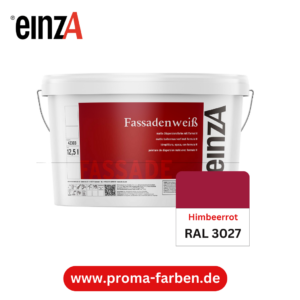 einzA Fassadenfarbe RAL 3027 Himbeerrot