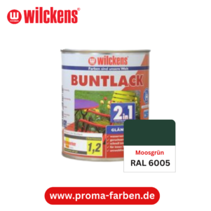 Wilckens 2in1 Buntlack glänzend RAL 6005 Moosgrün – Bild 2