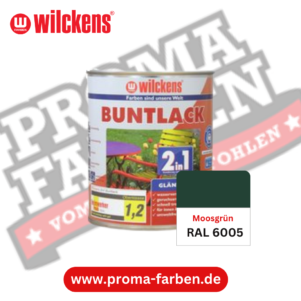 Wilckens 2in1 Buntlack glänzend RAL 6005 Moosgrün online bestellen bei ProMa Farben