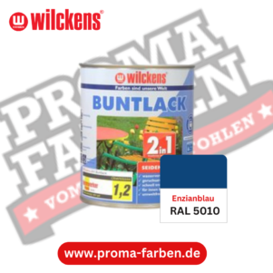 Wilckens 2in1 Buntlack seidenmatt RAL 5010 Enzianblau online bestellen bei ProMa Farben
