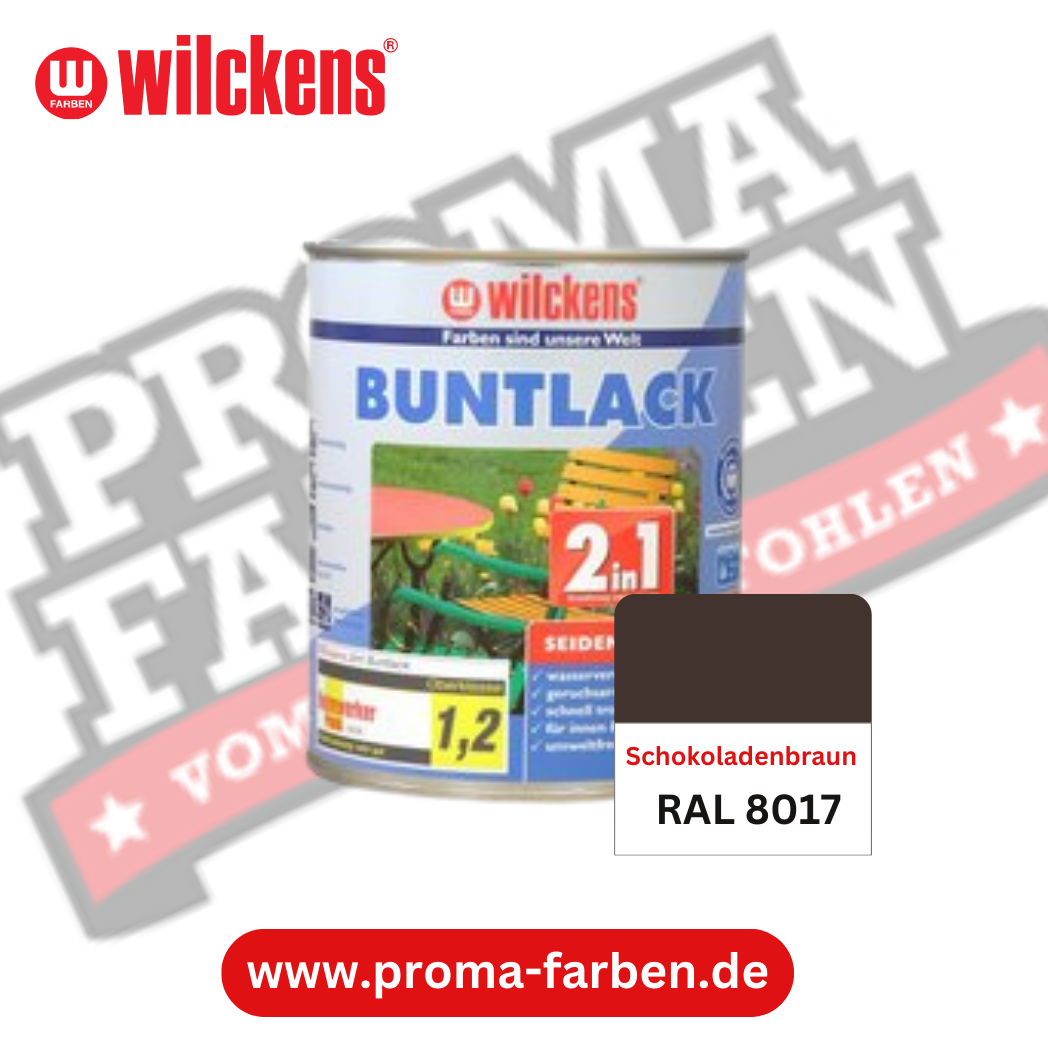 Wilckens 2in1 Buntlack seidenmatt RAL 8017 Schokoladenbraun Wilckens 2in1 Buntlack seidenmatt RAL 8017 Schokoladenbraun