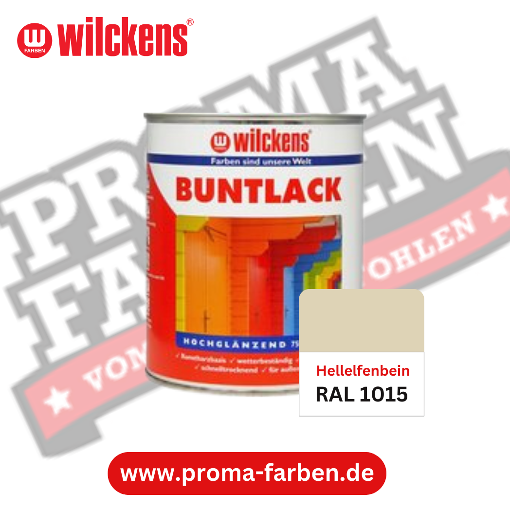 Wilckens Buntlack hochglänzend RAL 1015 Hellelfenbein Wilckens Buntlack hochglänzend RAL 1015 Hellelfenbein