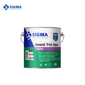 Sigma Amarol Triol Aqua Satin Weiss  für Holzfenster und Außentüren auf Acrylat-Basis.