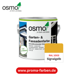 Osmo Garten und Fassadenfarbe RAL 1003 Signalgelb – Bild 2