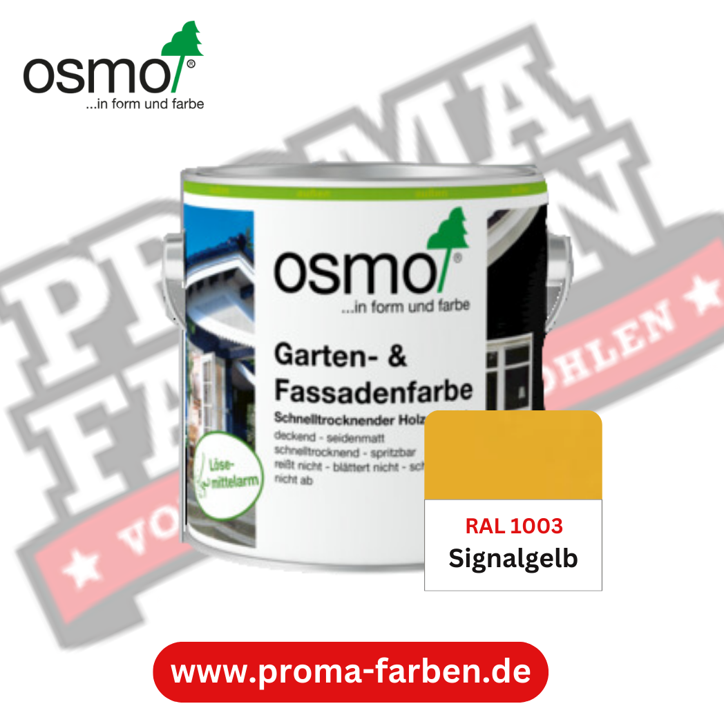 Osmo Garten- und Fassadenfarbe RAL 1003 Signalgelb Osmo Garten- und Fassadenfarbe RAL 1003 Signalgelb
