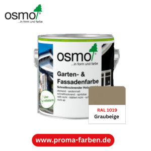 Osmo Garten und Fassadenfarbe RAL 1019 Graubeige