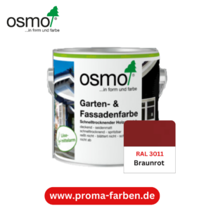 Osmo Garten und Fassadenfarbe RAL 3011 Braunrot