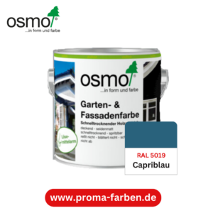Osmo Garten und Fassadenfarbe RAL 5019 Capriblau