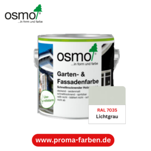 Osmo Garten und Fassadenfarbe RAL 7035 Lichtgrau