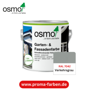 Osmo Garten und Fassadenfarbe RAL 7042 Verkehrsgrau