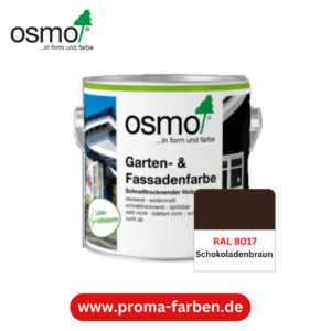 Osmo Garten und Fassadenfarbe RAL 8017 Schokoladenbraun