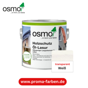 Osmo Holzschutz Öl-Lasur Weiß transparent