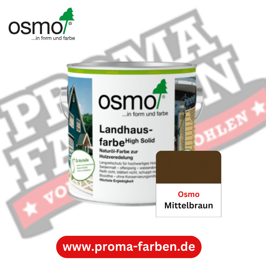 Osmo Landhausfarbe Mittelbraun Osmo Landhausfarbe Mittelbraun