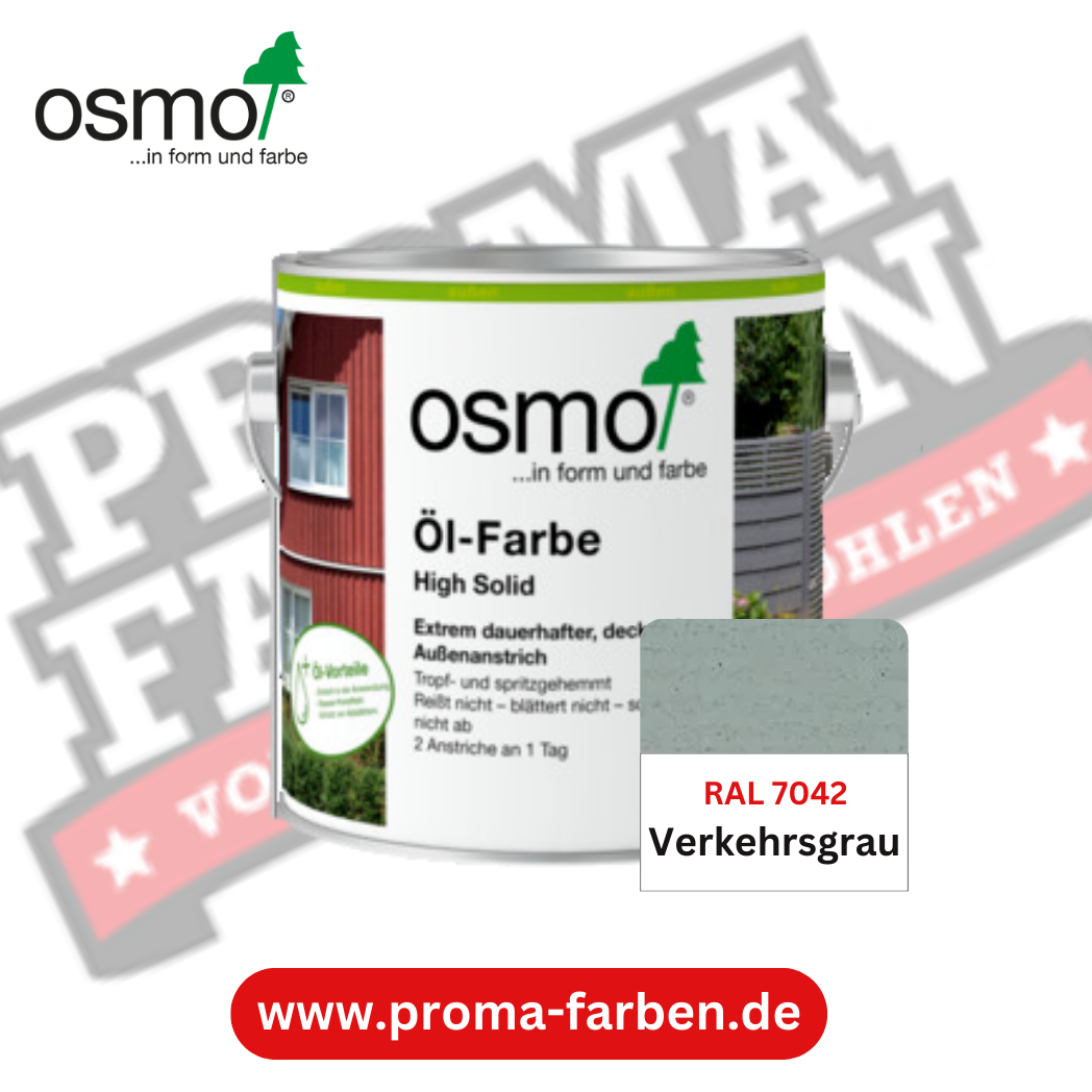Osmo Ölfarbe Verkehrsgrau RAL 7042 Osmo Ölfarbe Verkehrsgrau RAL 7042