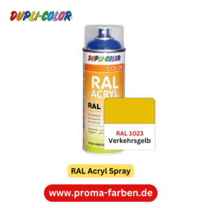 Dupli-Color RAL Acryl Spray RAL 1023 Verkehrsgelb glänzend – Bild 2