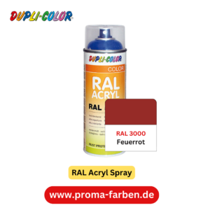 Dupli-Color RAL Acryl Spray RAL 3000 Feuerrot glänzend