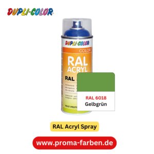 Dupli-Color RAL Acryl Spray RAL 6018 Gelbgrün glänzend