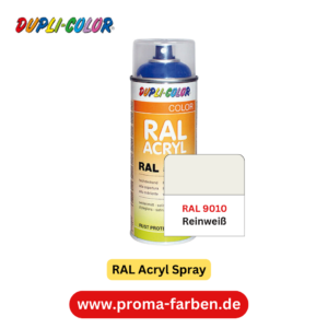 Dupli-Color RAL Acryl Spray RAL 9010 Reinweiß seidenmatt