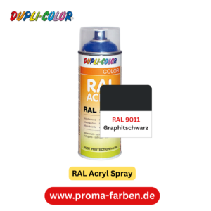 Dupli-Color RAL Acryl Spray RAL 9011 Graphitschwarz