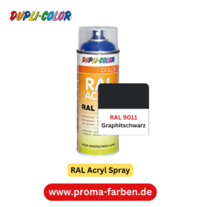 Dupli-Color RAL Acryl Spray RAL 9011 Graphitschwarz – Bild 2