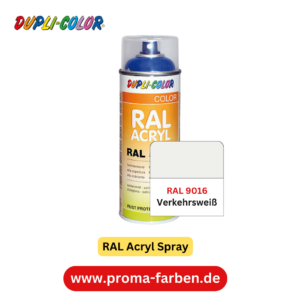 Dupli-Color RAL Acryl Spray RAL 9010 Reinweiß matt