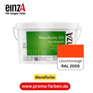 einzA Wandfarbe 333 RAL 2005 Leuchtorange  2 Liter
