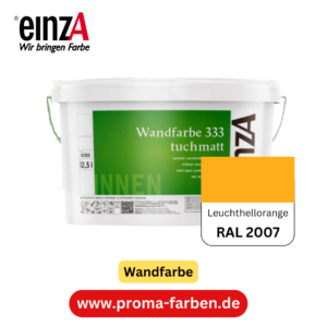 einzA Wandfarbe 333 RAL 2007 Leuchthellorange  2 Liter
