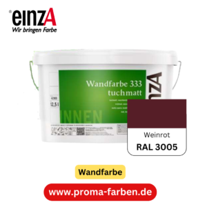 einzA Wandfarbe 333 RAL 3005 Weinrot  2 Liter