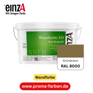 einzA Wandfarbe 333 RAL 8000 Grünbraun  m2 Liter