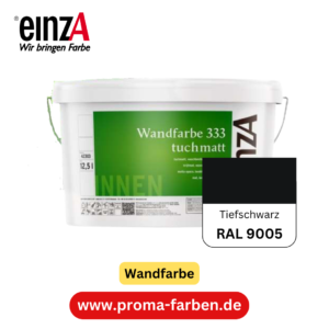 einzA Wandfarbe 333 RAL 9005 Tiefschwarz  2 Liter