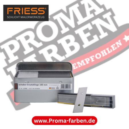 Friess Techno Schaber Ersatzklingen 100mm 10x10 Box kaufen bei Proma Farben.de Maler Fachhandel & Onlineshop