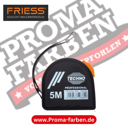 Friess Techno Rollbandmaß 5m kaufen bei Proma Farben.de Maler Fachhandel & Onlineshop